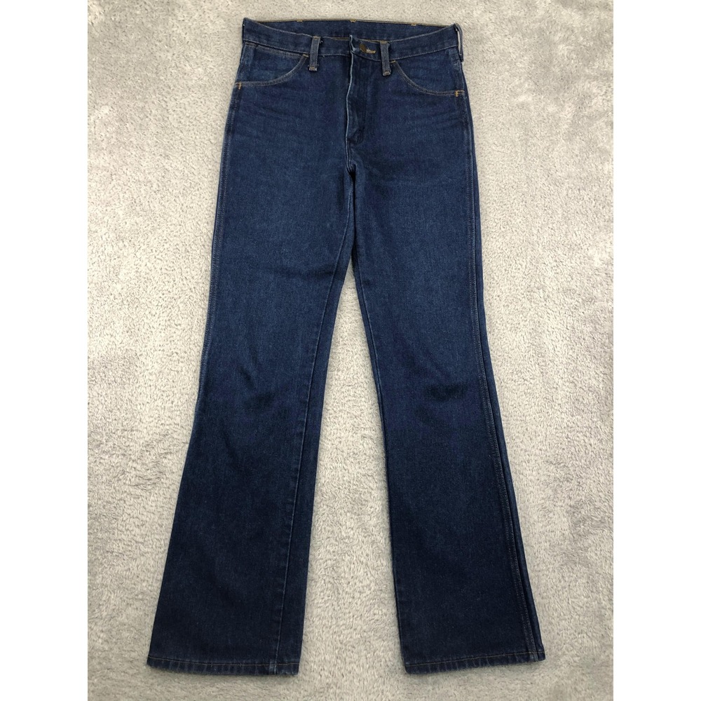Wrangler Jeans Mens 30x33 Blue Bootcut Made in USA 935DEN Denim *Flaw